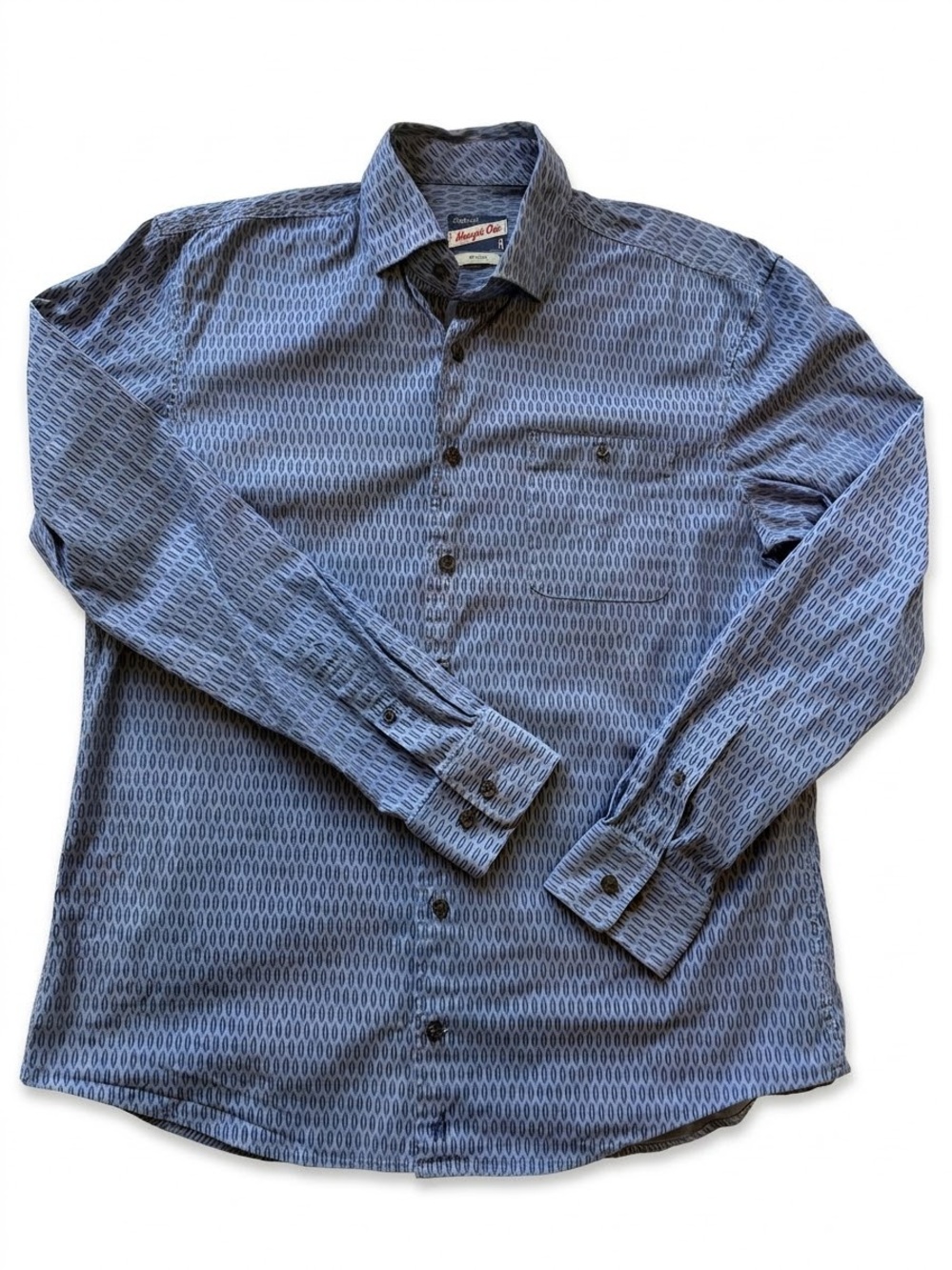 Johnnie-O Finley Hangin Out Surf Board Shirt Men’s M Laguna Blue Untucked